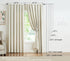 Treatmentex Pompom Window Curtain Panels, Natural 45" Long Ivory Curtain Drapes for Small Windows