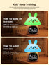 MASHI Mushroom Bunny Alarm Clock, Toddler Sleep Training Clock with Sun & Moon, Sleep Sound Machine, Night Lights
