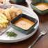 vancasso Stern 6 Oz Dipping Bowls, 3.7 Inches Ceramic Soy Sauce Dish, Set of 4 Small Appetizer Plates, Green