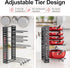 MUDEELA Pots and Pans Organizer Rack, 8-Tier Kitchen Storage Pot Racks, Adjustable Organizers with 3 DIY Methods