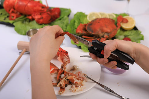 Criativo live 6 pieces Professional and durable Seafood scissors crab cracker stainless steel seafood scissors