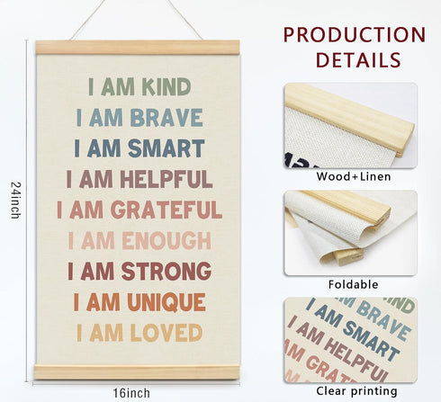 foedor 16x24 Inch,Set 2 Number Alphabet Poster Hanger Frame, Classroom Reading Corner Wall Decor for Kids