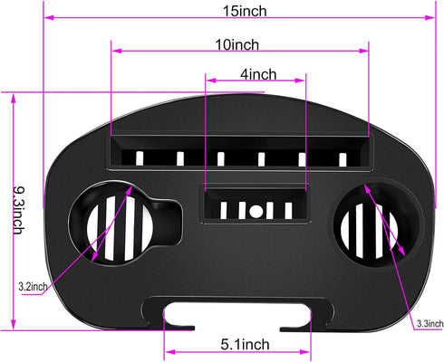 Hanperal Zero Gravity Chair Tray, Multifunctional recliners Cup Holder Tray, Zero Gravity Lounge Chair Cup Holder
