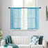 MRTREES Short Sheer Curtains 36 inch Length Kitchen Tier Curtains, Light Filtering Rod Pocket Voile Cafe Curtains, 2