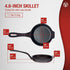 Victoria 4-Inch Pre-Seasoned Cast Iron Skillet, Frying Pan with Long Handle, Made in Colombia