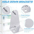 Set of 8 Metal Hold Down Brackets - Silver Blinds Brackets with Screws for Horizontal Blinds