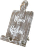 MyGift Gray Cookbook Stand: Mom's Kitchen Recipe Book Holder for Mother's Day, Birthday Present for Mom, Grandma