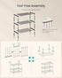 3-Tier Closet, 11.8 17.7 19.1 Inches, ULSA113BH01 SONGMICS Shoe Rack for Compact Metal Shoe Organizer Shelf