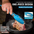 Walfos Silicone Tongs for Cooking, Heat Resistant Kitchen Tongs for Salad, Grilling, Stainless Steel and BPA Free