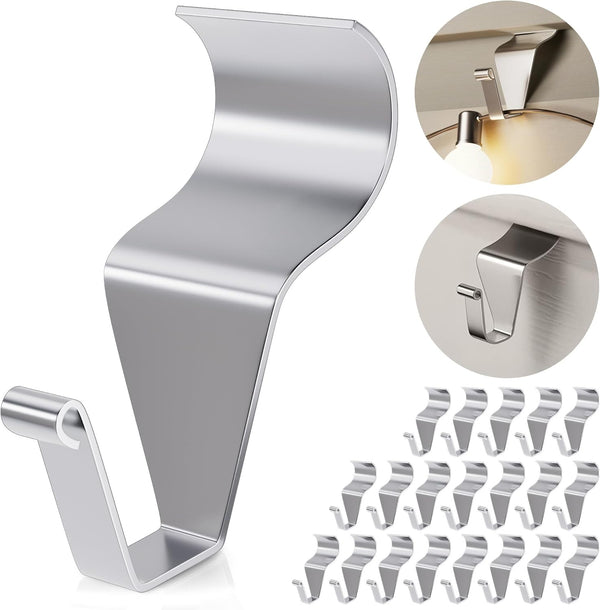 Amuille 20 Pack Vinyl Siding Hooks, No Hole Siding Hanging Hangers, Heavy-Duty