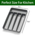 Plastic Silverware Organizer, Kitchen Drawer Organizer, Utensil Holder Flatware Organizer Tray with 5 Compartments in