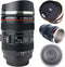 Camera Lens Coffee Mug with Slider Lid – Realistic DSLR Thermos Cup, Novelty Gift for Photographers and Coffee Lovers