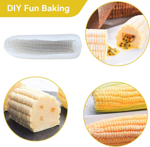 3D Corn Silicone Mold, Baking Molds Dessert Molds Silicone Mold Mousse Cake, Pastry, Chocolate, Soap