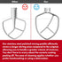 Stainless Steel Paddle Flat Beater, Accessories for KitchenAid Mixers, Fit 5 QT Bowl-Lift Mixing Bowl