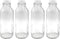 The Dairy Shoppe 1 Ltr. Glass Milk Bottle with Cap. 4 Pack Square Style 33.8