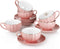 Amazingware Royal Tea Cups and Saucers, with Gold Trim and Gift Box,
