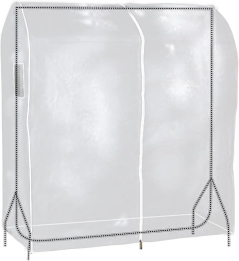 HANGERWORLD 4ft Clothes Garment Rack Cover, Clear Showerproof COVER ONLY (48"x24"x65")