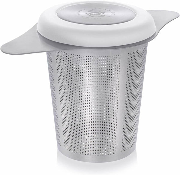 Teabloom Universal Loose Tea Infuser with Dual-function Lid, Fits Cups, Mugs, and Teapots