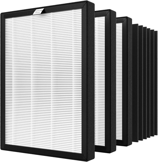 ProHEPA 9000 Replacement Filter Sets for VEVA ProHEPA 9000 Air Purifier - 3 True HEPA & 6 Carbon Filters