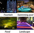 TENSUL IP68 Dimmable 2 Set Colored Pond Lights with Timer, RGB Fountain Lights Waterproof, Underwater LED Outdoor Light