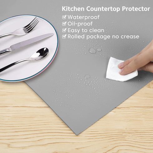 Silicone Mats for Kitchen Counter - Extra Large Heat Resistant Liners for Oven, Air Fryer, Coffee Maker, 24" x 16"