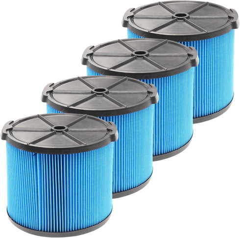 MZY LLC 4 Pack VF3500 Replacement Filter for Ridgid Wet Dry Vac, Compatible with 3-4.5 Gallon Vacuums