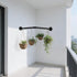 18.1" AddGrace Industrial Pipe Garment Rack Iron Wall Mounted Right Angle Corner Clothing Rack with Screws DIY Home