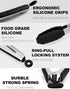 Anaeat Non-Stick Silicone Locking Tongs Set of 2 - 9" and 12" Stainless Steel Kitchen Food Tongs with Non-Slip Tips