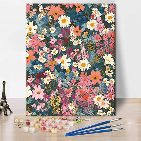 Abstract Paint by Number for Adults Flowers Adults' Paint-by-Number Kits Floral Acrylic
