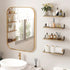 4.7in (Set 8 Fixwal Shelves for Room Wall, Width Rustic Wood Wall Storage, Floating Shelves for Bedroom, Living Room