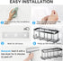 3 Pack Lsnisni Shower Caddy Adhesive Replacement, Waterproof Shower Shelf Adhesive Strips, Strong Adhesive Flat Hooks