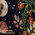 Lifeel Moonlit Garden Tapestry, Black Wall Decor Tapestry with Moon Phase Surrounded by Vines and Flowers 60×80 inches
