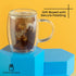 13.5-Ounce Set 2 JoyJolt Double Wall Glasses Insulated Mugs Double Walled Glass Cups For Coffee Tea