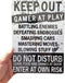 AMERICAN WIT Funny Gamer Decor, 'Keep Out Gamers Only' 12" x 8" Tin Signs,