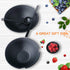 Vivimee Unbreakable Japanese Style Ramen Bowl Set of 2, 37oz Black Large Matte Melamine Bowls with Spoons & Chopsticks