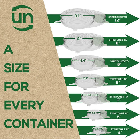 unwasted Reusable Silicone Lids (XX-Large), Silicone Covers for Food Storage, Pack of 2