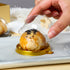 EchoDone 50 Set Clear Plastic Mini Cupcake Boxes, Muffin Pod Dome Single Container Box (Gold)