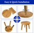 4-Leg Solid Wood Step Stool for Kids & Adults - Multi-Use Toddler Wooden Stool for Bathroom, Playroom, Living