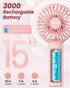 EasyAcc Mini Portable Handheld Fan, Premium Motor Personal Fan, USB C Rechargeable for Kids, Women, Outdoor, Pink