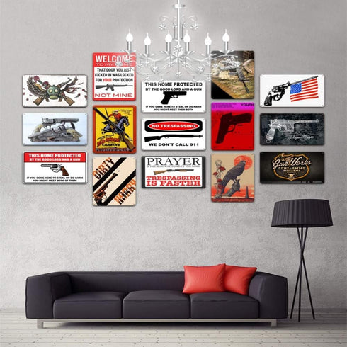 Bayyon Vintage Metal Tin Sign - Area 51 No Trespassing - 7.8 x 11.8 inches, Brown/Silver