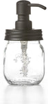12oz 16oz) Mason Jar Soap and/or Lotion Dispenser for Hand Sanitizer, Liquid Soap or Hand/Body Lotion (Black