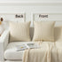 24x24, Set 2, Kevin Textile Farmhouse Pillow Covers Modern Accent Square Throw Pillow Covers of Beige and Black Striped
