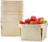 Cornucopia Brands Quart Wooden Berry Baskets (8-Pack) - 5.75-Inch Square Vented Wood Boxes