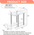 SuoXing 12.8" Tall 2 Tier Bathroom Cabinet Organizer, Set of 2 Clear Pull-Out Under Sink Organizers