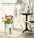 2 1 7.5'' 17.3'', Planter with Stand, Metal in Portable Planter with Grow Bags & Handle, Stable Stylish Indoor Plant