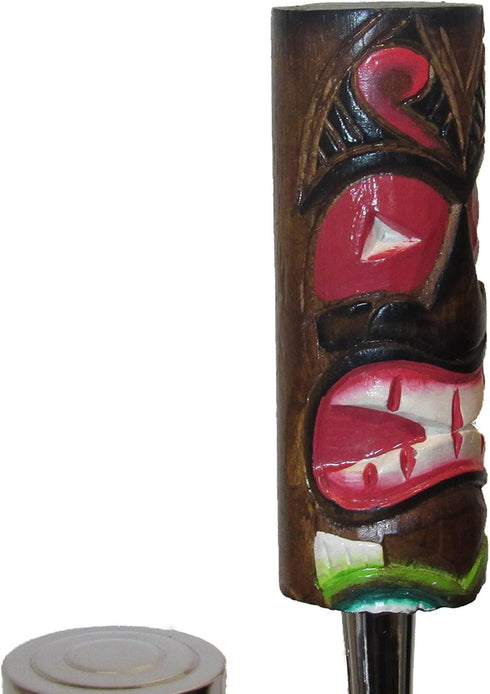 Kool Collectibles Hand Carved Wooden Tiki Beer Tap Handle for Sports Bar Kegerator Breweriana