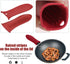 2 Pack Silicone Pan Handle Sleeve, Heat Resistant Cast Iron Skillet Handle Covers for Kitchen Cookware (Red)