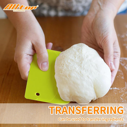 ALLTOP Hard Bench Scraper Premium Quality Bread Tools for Homemade Baking,Dough Cutter with Versatile Usage - Vibrant
