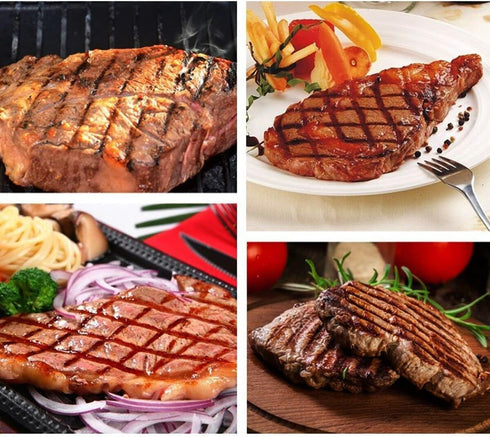 Non-stick Grill Pan, 24cm Folding Handle for Meat, Fish, and Vegetables for All Heat Sources