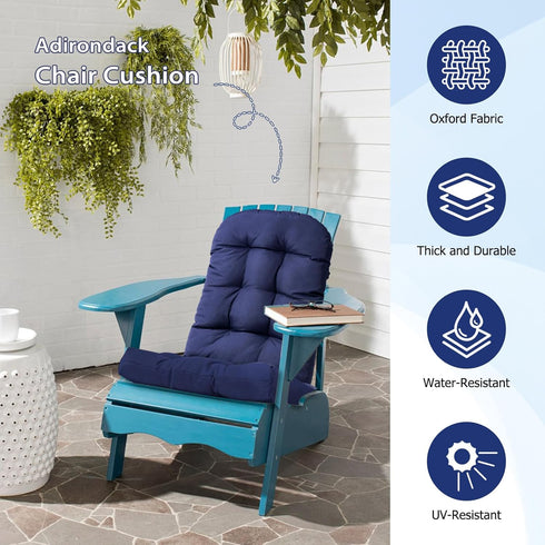 Gollense Adirondack Chair Cushion Rocking Chair Cushions High Back Patio Chair Pad for Indoor/Outdoor Water-Resistant
